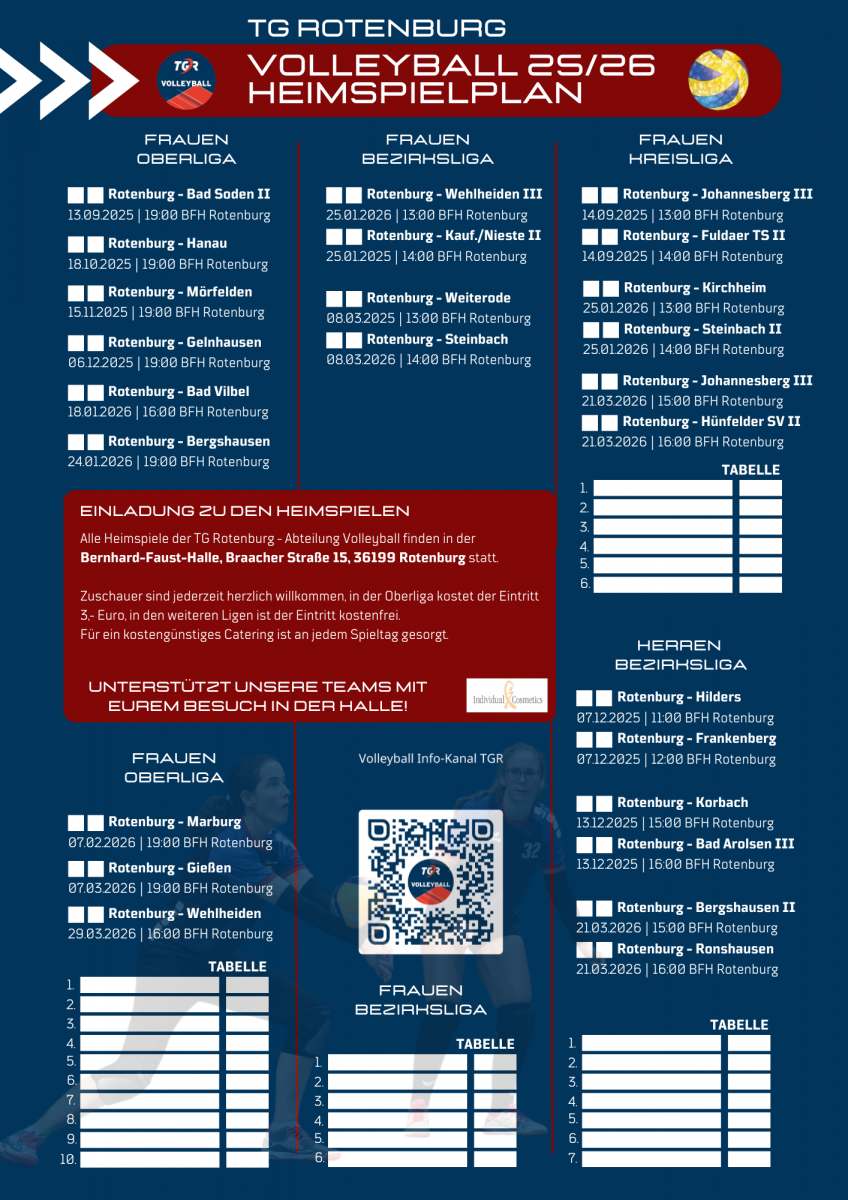 Heimspielplan 2025/26